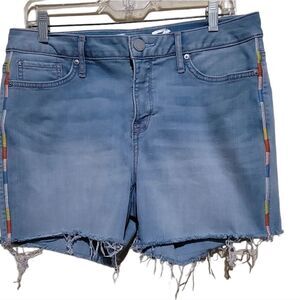 Seven7 Blue Distress Jeans Short Sz  8